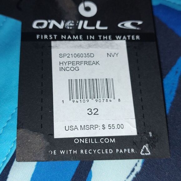 O'Neill Men's Hyperfreak Incog Board Shorts Sz 32 Stretch NWT - Picture 8 of 8